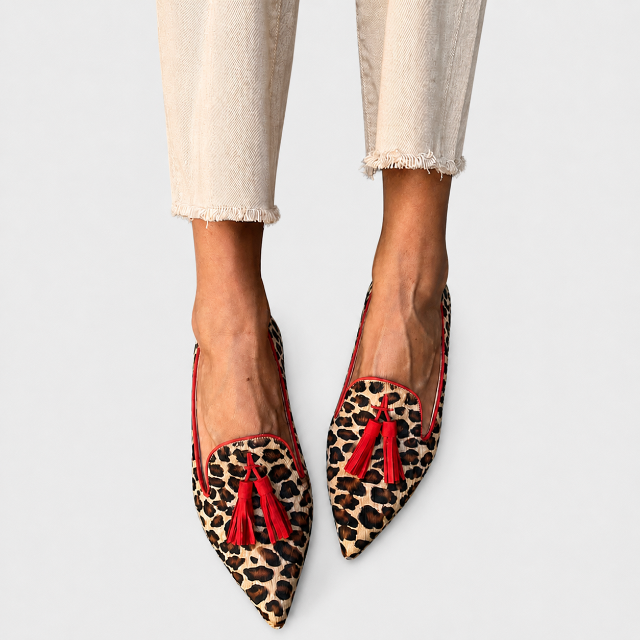 Natalija™ | Leopardo rašto mokasinai
