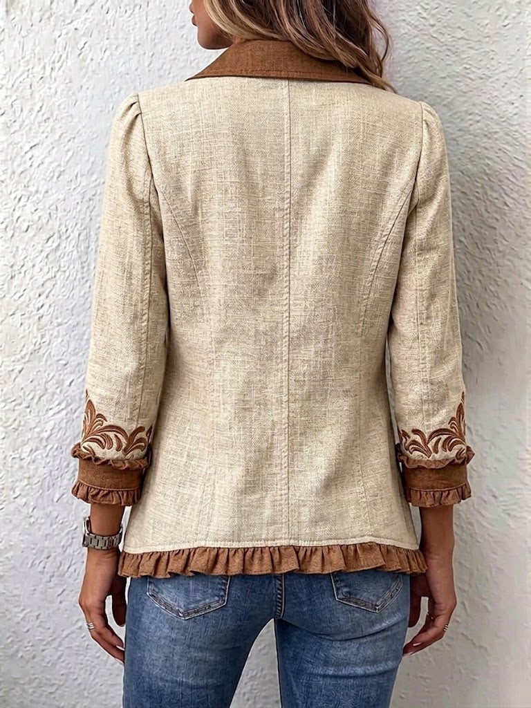 Skaistė™ | Vintažinis bohemiškas švarkelis su siuvinėjimu