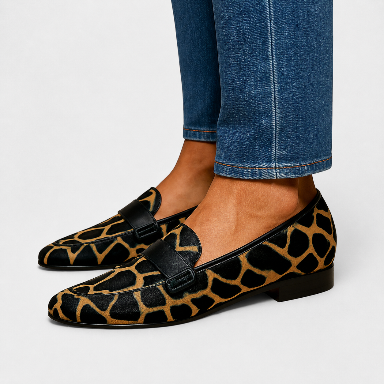Rosita™ | Leopardo rašto mokasinai